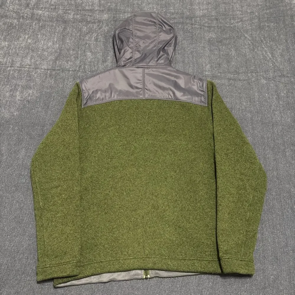 THE NORTH FACE Hoodie Size Medium Green Mens Full Zip Sweatshirt